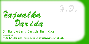 hajnalka darida business card